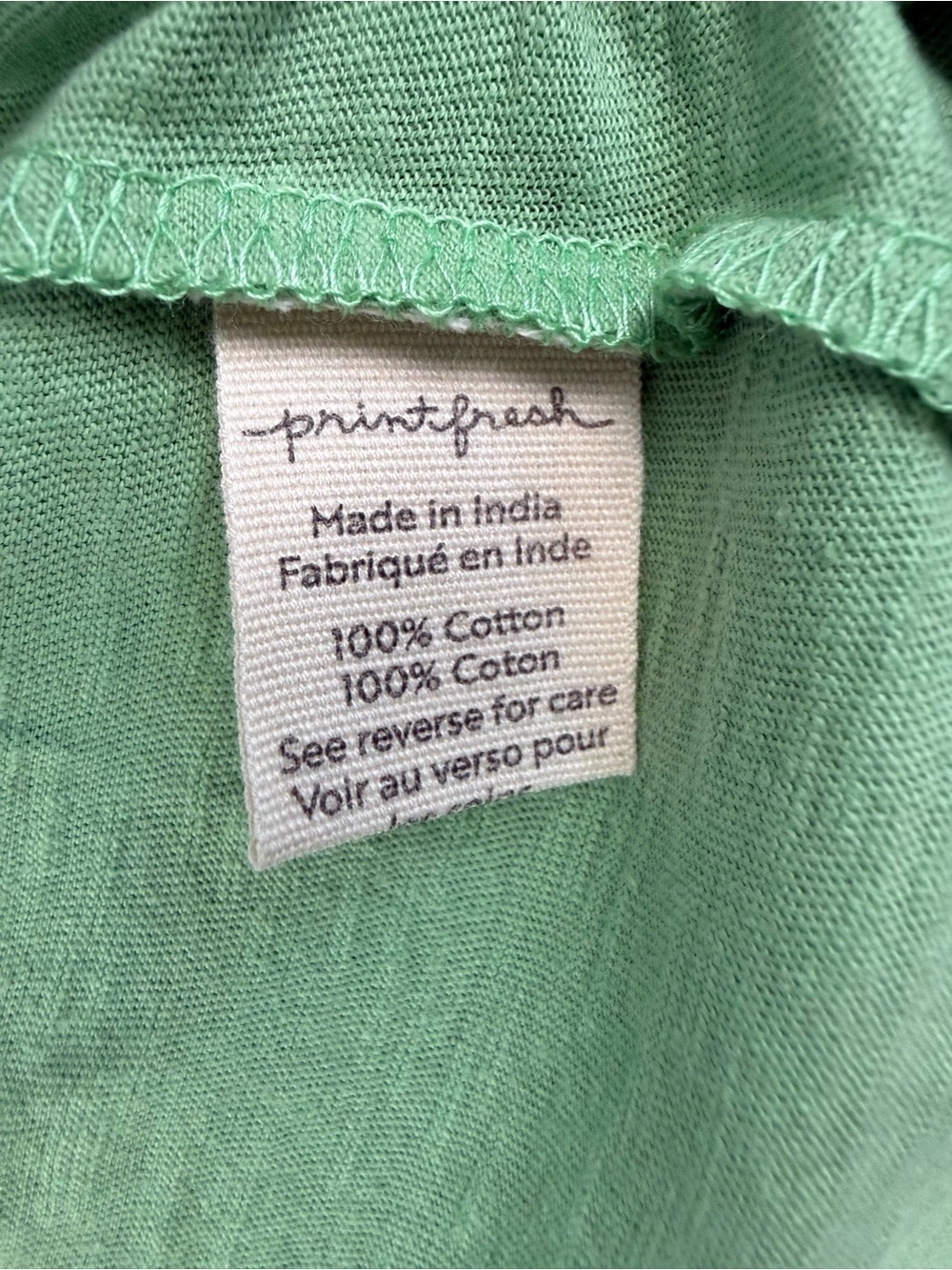 NWT Printfresh Saturday Tee Green Womens S - Picture 6 of 8